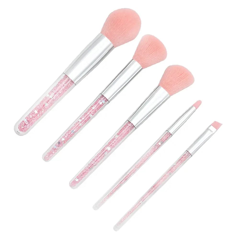 5 pcs professional makeup brush set, cosmetic brush kit, ultra soft and delicate bristles on the skin, uniform powder foundation application