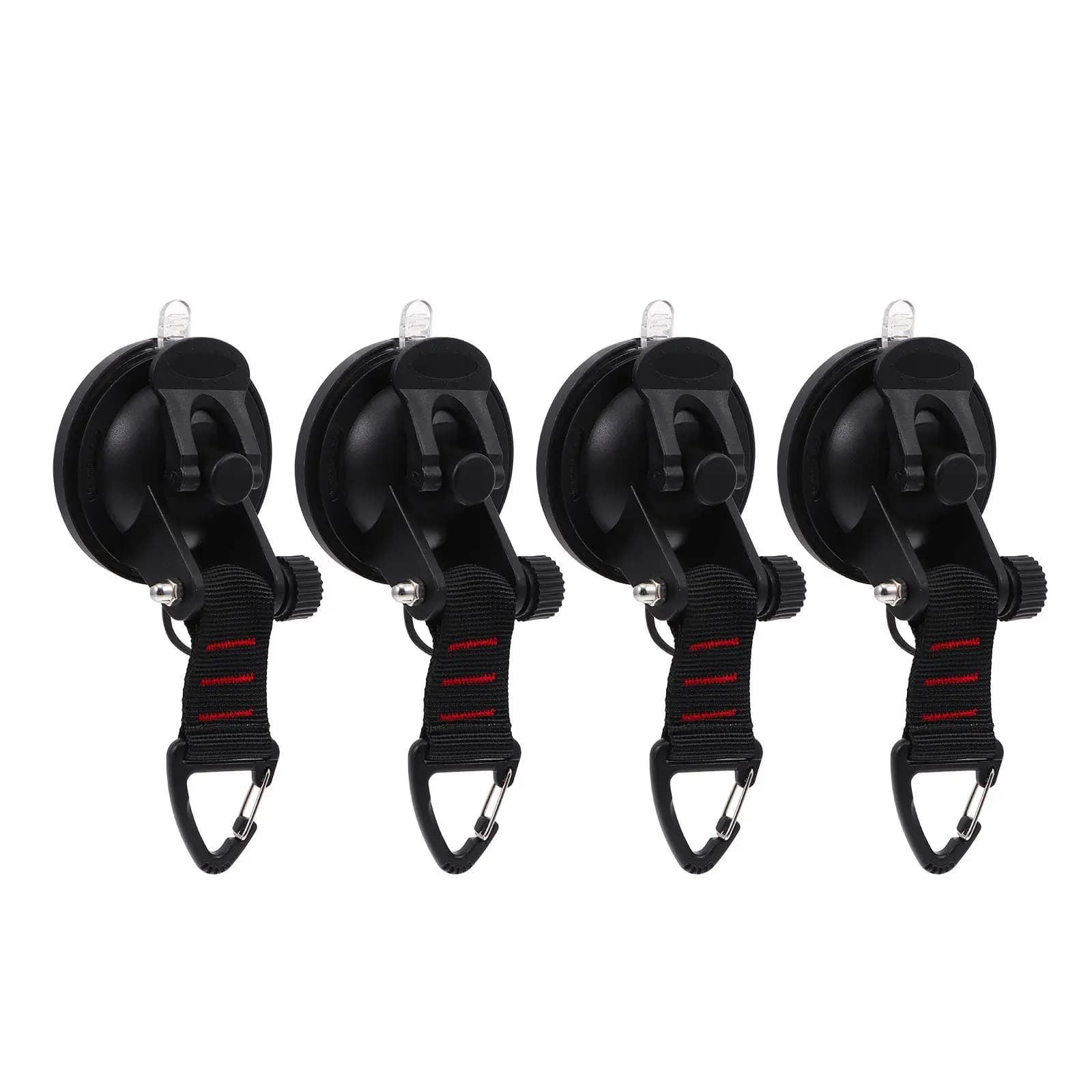 4pcs Tent Suction Cup Heavy Duty Tarp Hook Securing Tie Down Field Anchor Black Outdoor Activities Travel Practical Wide
