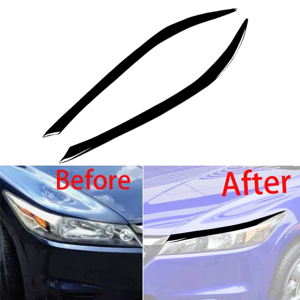 2 pcs Auto Face Eyebrow Eyebrow Patch Cover For Honda Stream 2006 2007 2008 Front Left Right Headlight Eyebrow Covers