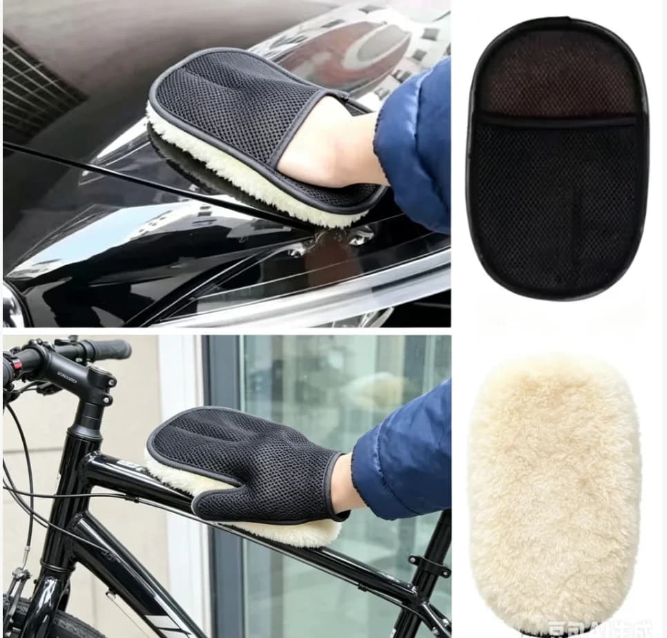 Guanti per Lavaggio Auto, Guanti Ispessiti in Peluche per Pulizia e Lucidatura Auto, Prodotti per la Cura dell'Auto