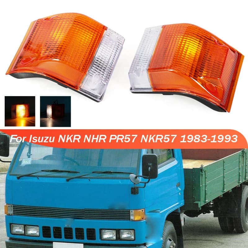 Per Isuzu NKR NHR PR57 NKR57 NKR58 NPR58 NPR66 ELF 1983 1984-1993 Auto Paraurti Anteriore Luce D'angolo Indicatore di direzione Riflettore Lampada
