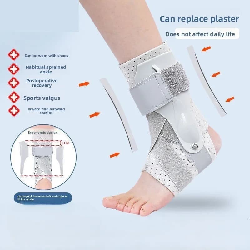 Accessori di supporto per compressione regolabile con doppia stecca anti-frattura per caviglia