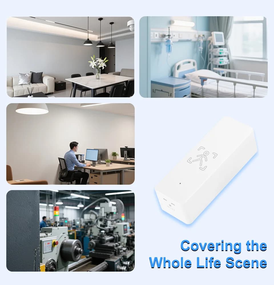 iHseno Tuya ZigBee WiFi Human Presence 24G Radar Detection Sensor Motion Sensor Smart Home APP Remote Control Security Protect
