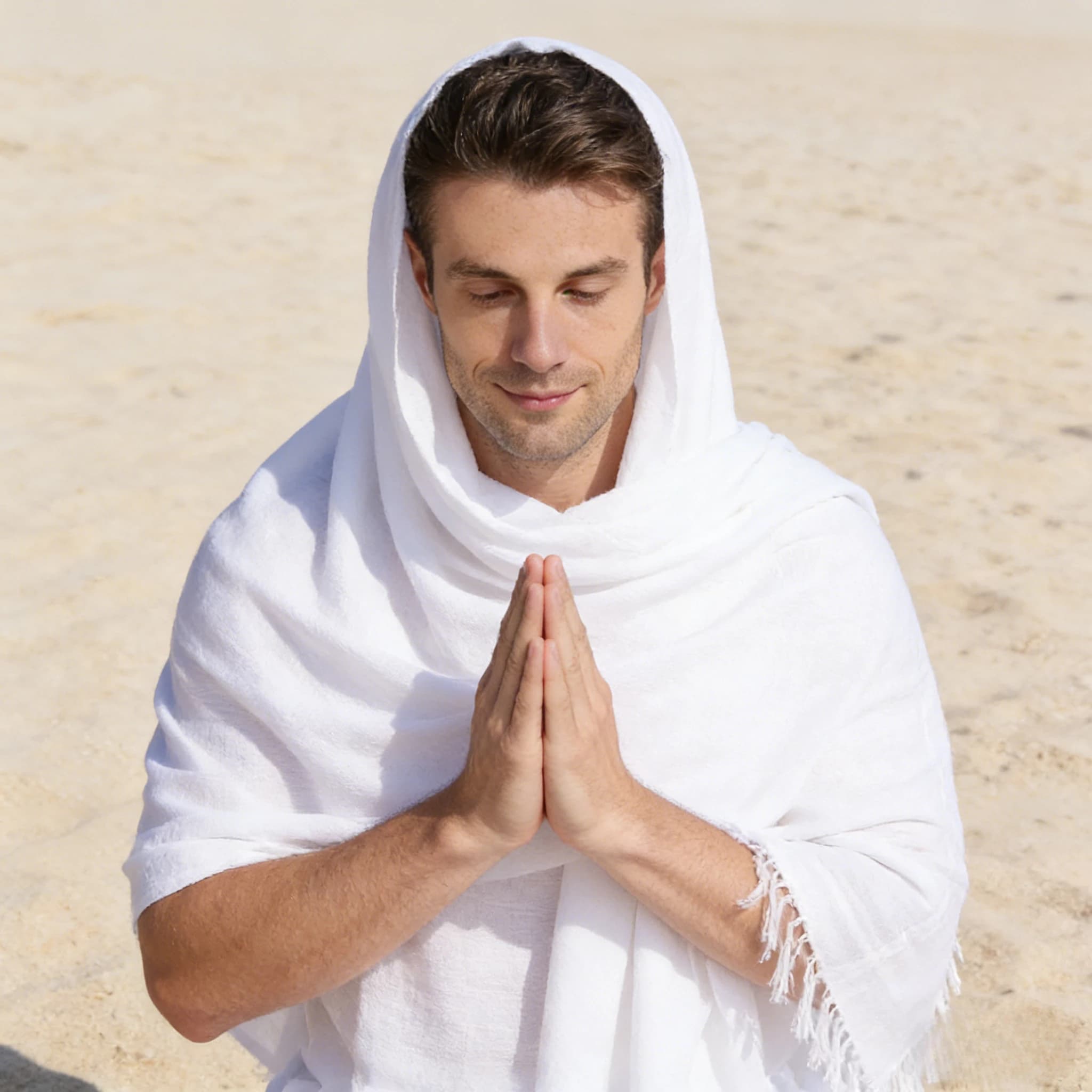 Telo da bagno Ihram Hajj 2026, morbido e assorbente, grande, per pellegrinaggio, viaggio, uso quotidiano, tessuto comodo e leggero