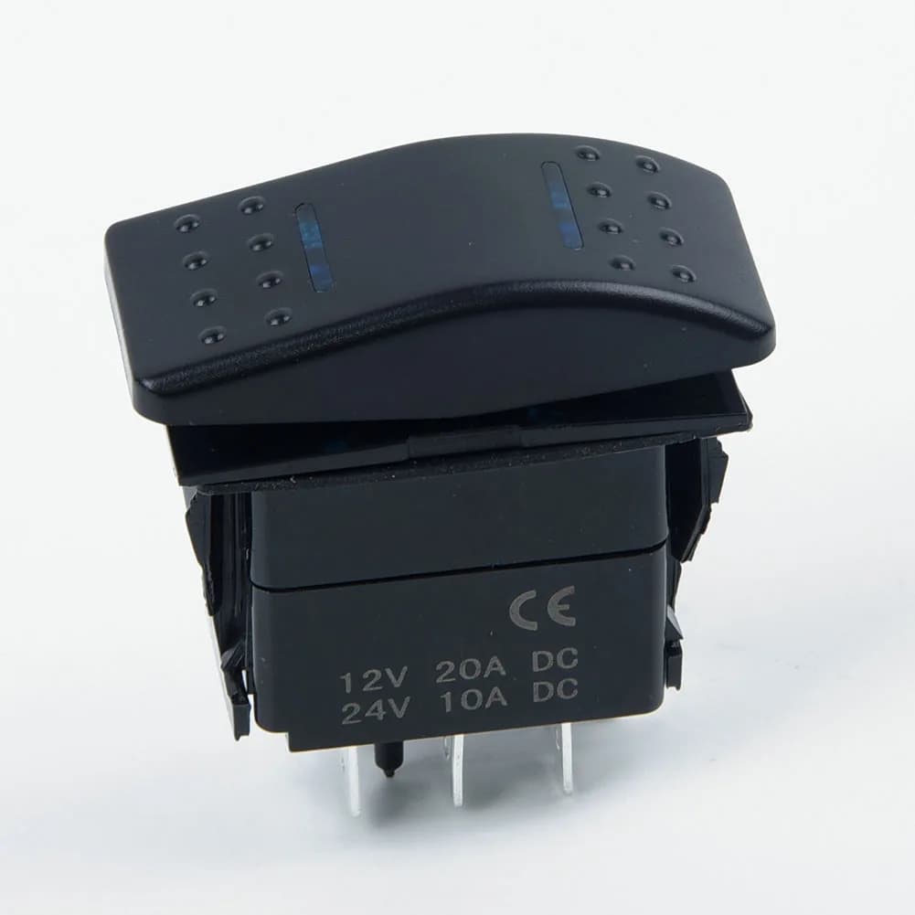 1X Interruttore A Bilanciere 7Pin DPDT ON-OFF-ON 2 LED Interruttore A Bilanciere Auto Camion Marine Universale 12/24V Interni Auto Controlli Accessori