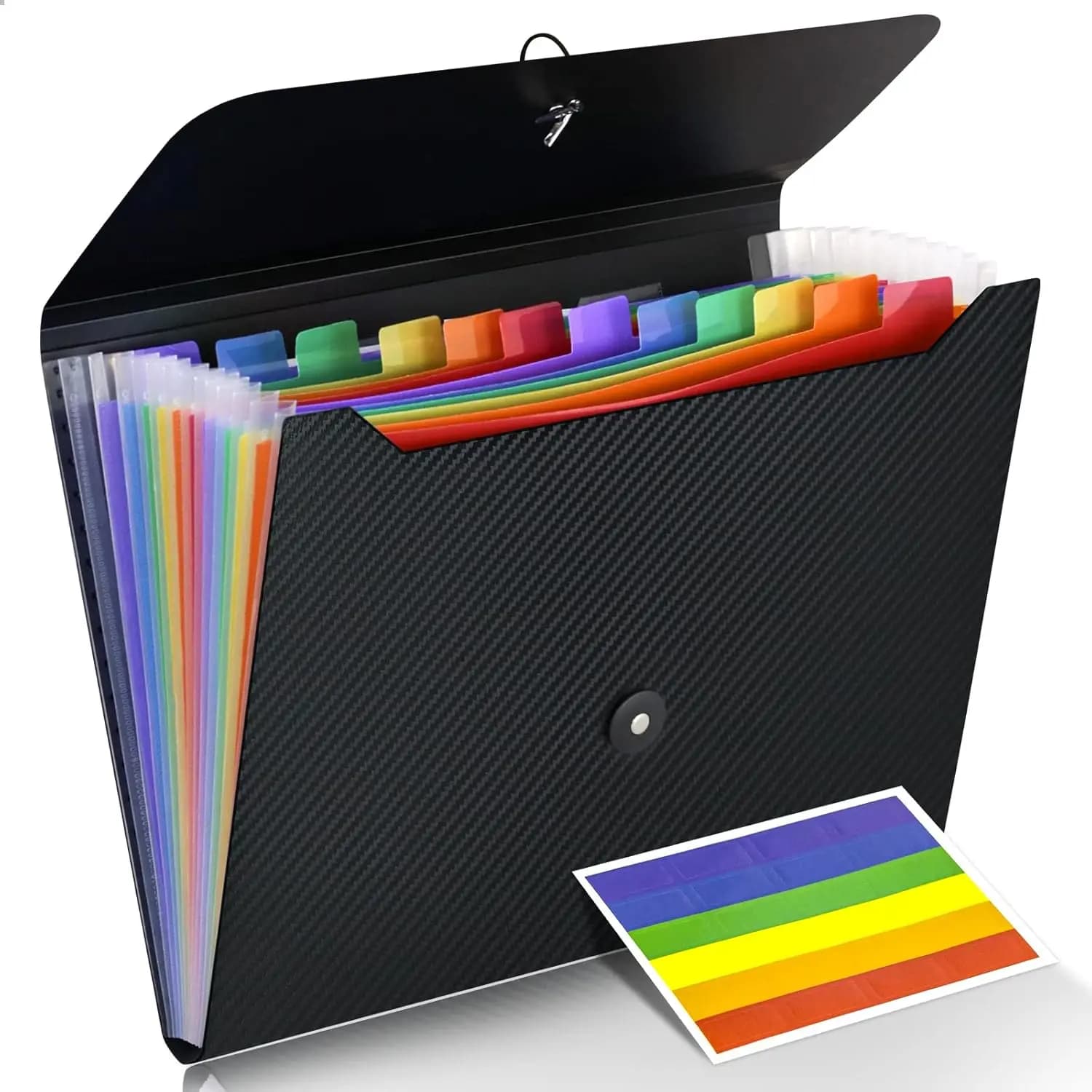 Organizer per file per fisarmonica Cartella estesa, 13 tasche, cartella per ricevute in carta formato lettera A4 per aula, ufficio e viaggio
