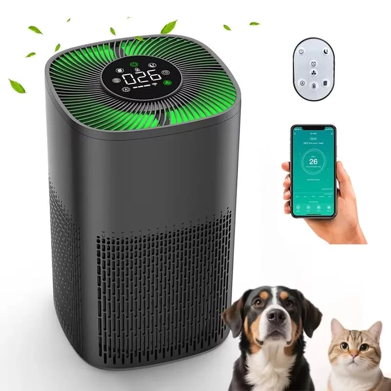 【2026】Purificatore d'Aria Smart WiFi per Animali Domestici con Filtro HEPA, Controllo Odori, PM2.5 e Telecomando