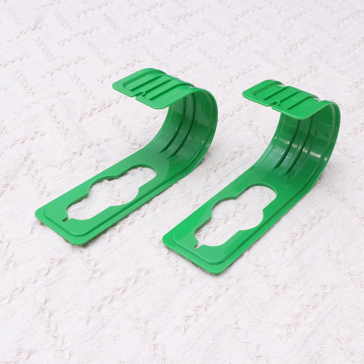 2 Green Hooks for Garden Tube, External Storage Stands, Pipe Wall Hooks