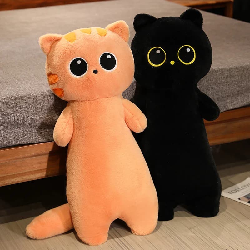 Simpatico gatto peluche peluche gatto nero cuscino da tiro cuscino 100 cm giocattolo di grandi dimensioni regalo di compleanno per bambini per ragazzo ragazza