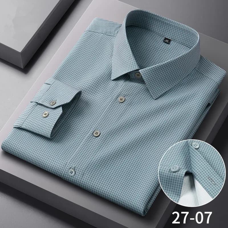 Nuove Camicie a Righe da Uomo a Maniche Lunghe, Sottili e Morbide, Antipiega, Senza Stiratura, Casual, per Primavera, Stile Business/Sociale