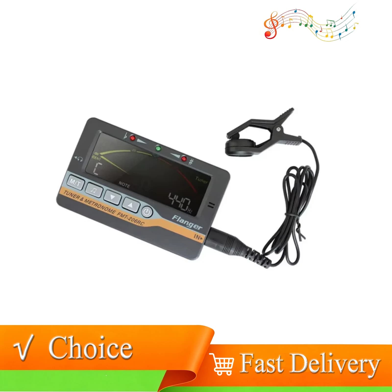 Flanger Electronic Beat Tuner Metronome Guitar Proofreader 12 Equal Tempo Guitar Ukulele Piano Tuning Machine for Violin Guitar