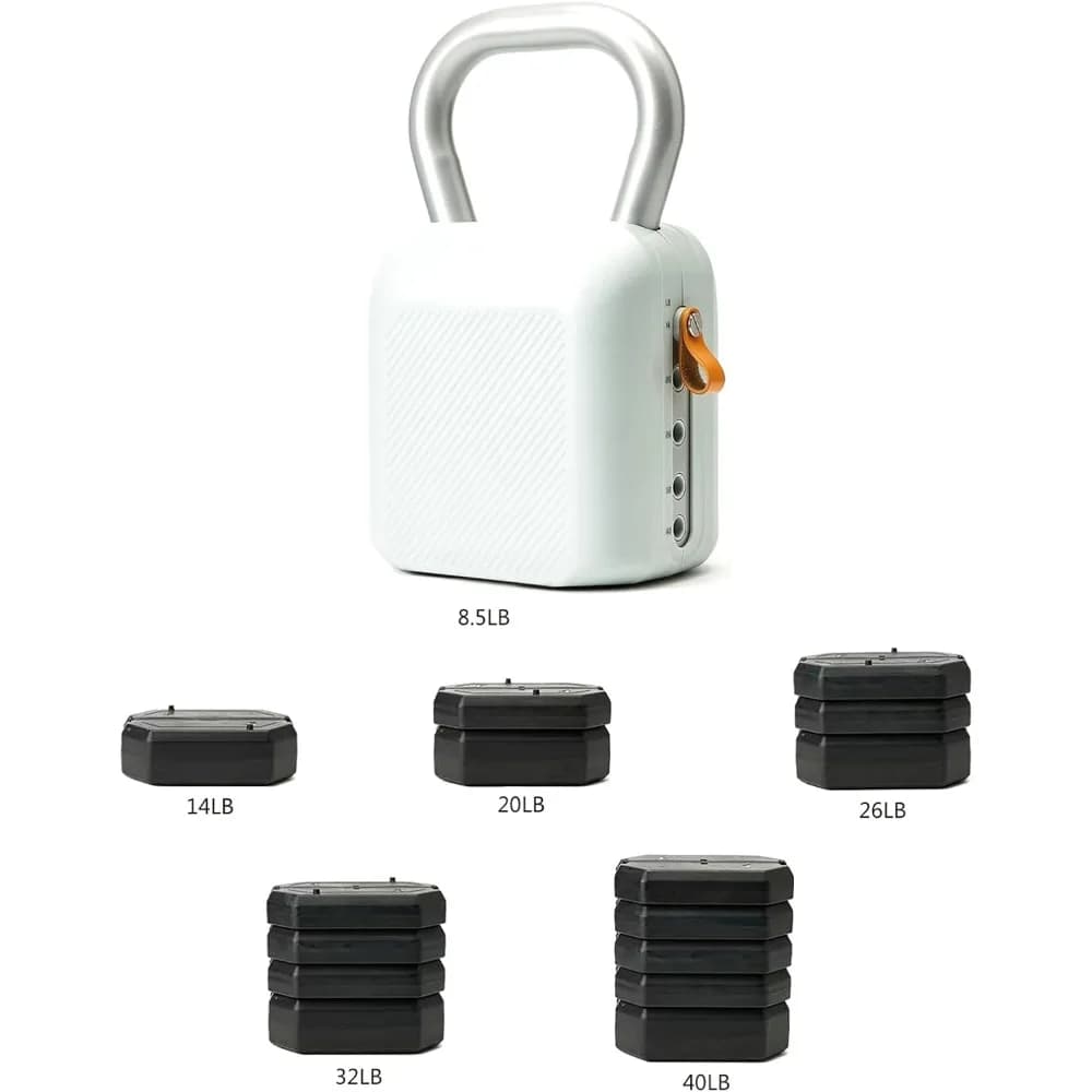 Spedizione dagli USA: Nuovo Set di Kettlebell Regolabili 6-in-1, Cambio Rapido del Peso 8.5-40lb, Impugnatura per Kettlebell, Allenamento di Forza per Palestra Domestica