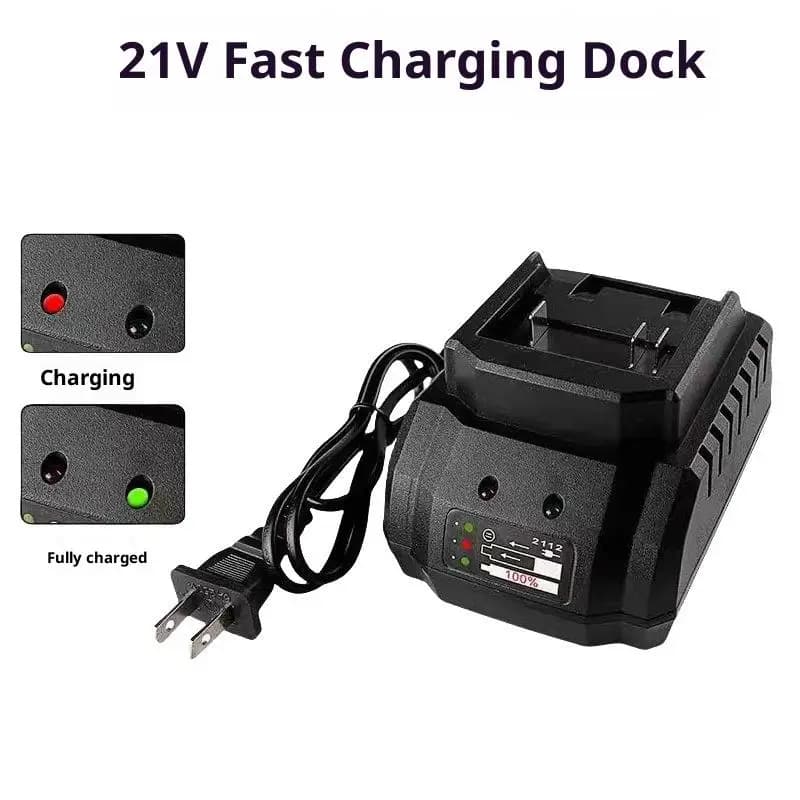 【LM】 Caricabatterie universale agli ioni di litio con presa americana da 1 pezzo per MT 21V 2A, caricabatterie intelligente per utensili elettrici, ricarica rapida, protezioni multiple