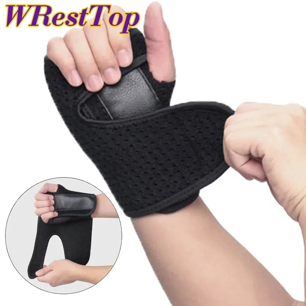Supporto per Polso e Palmo con Tendina Stabilizzatrice Rimovibile in Metallo per Alleviare Tendinite, Artrite, Sindrome del Tunnel Carpale