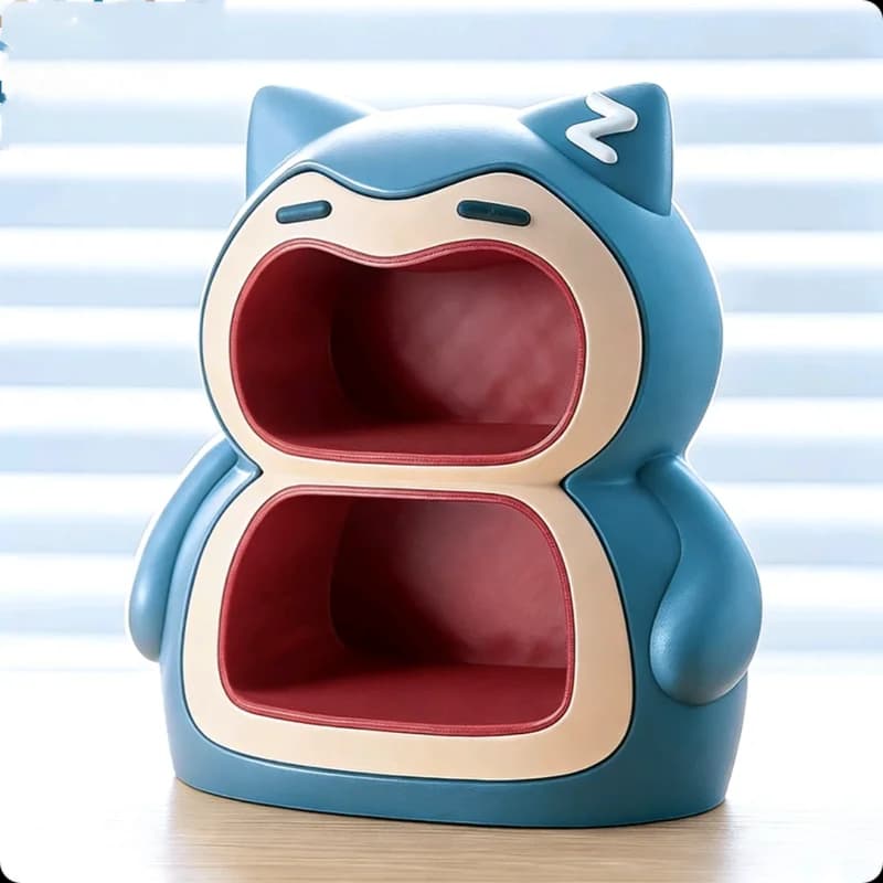 Scatola portaoggetti Pokemon Snorlax 23x25 cm, organizer da scrivania a doppio strato, ornamento decorativo, regalo pratico e creativo per ragazzi
