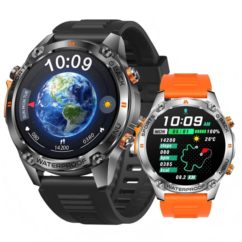 GPS L11 Sporty Smartwatch with 1,43 Inch AMOLED Screen, BT Calls, Customizable Dial, 5ATM Waterproof, Long Life Battery and Altimeter