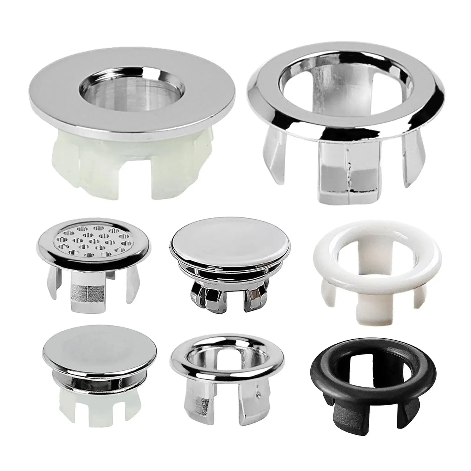 Sink Hole Round Overflow Cover Kitchen Hollow Overflow Rings Bathroom Wash Basin Trim Bath Drain Insert Caps Accessories