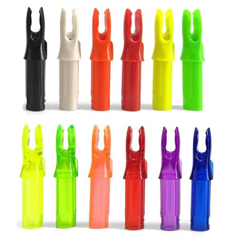 50 pezzi punte per inserti per punte di freccia ID6.2mm code per albero di freccia tiro con l'arco in plastica arco da caccia accessorio fai da te
