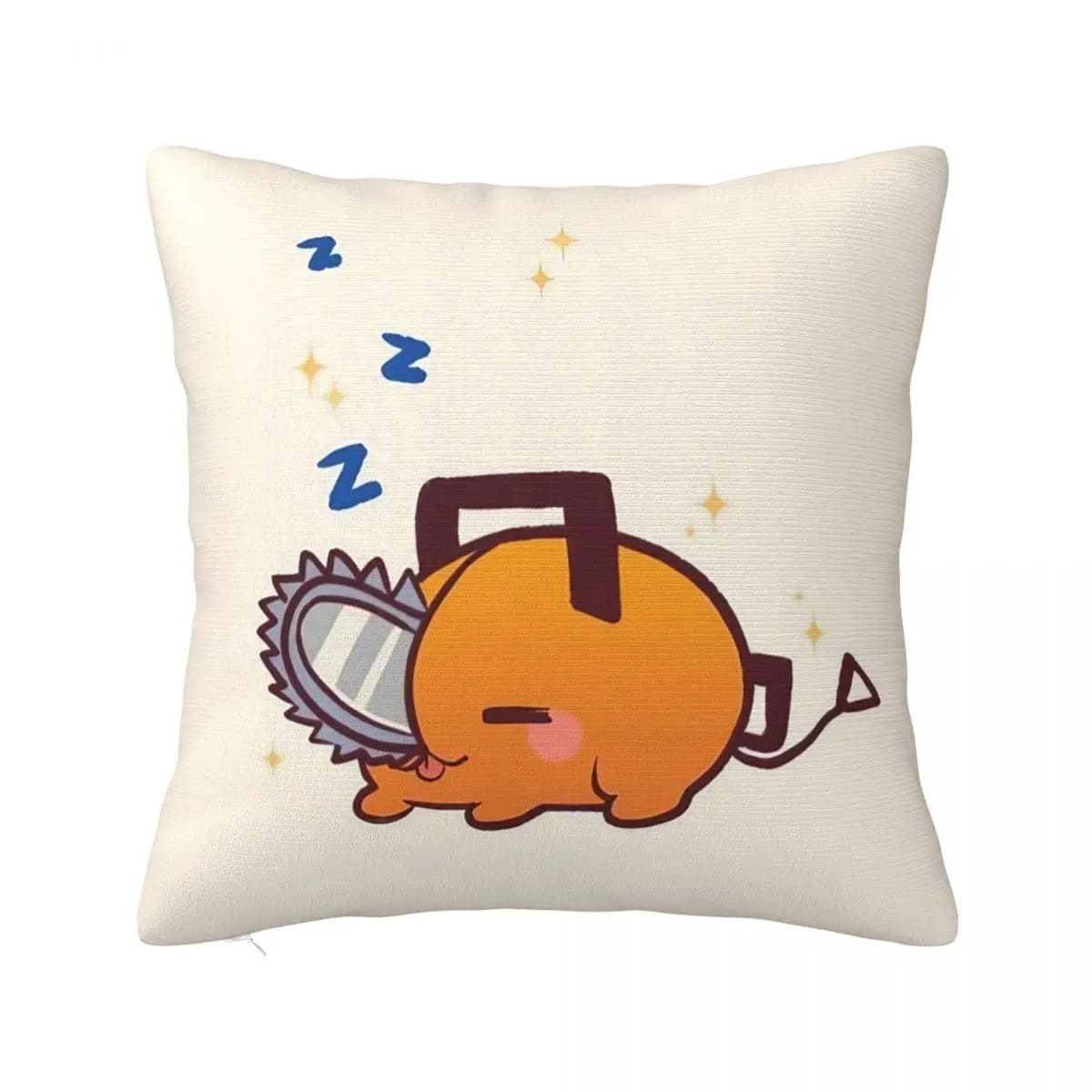 Anime Pochita Cartoon Manga Square Pillow Cases Chainsaw Man Cushion Covers Polyester Decor Pillowcover for Living Room 18"