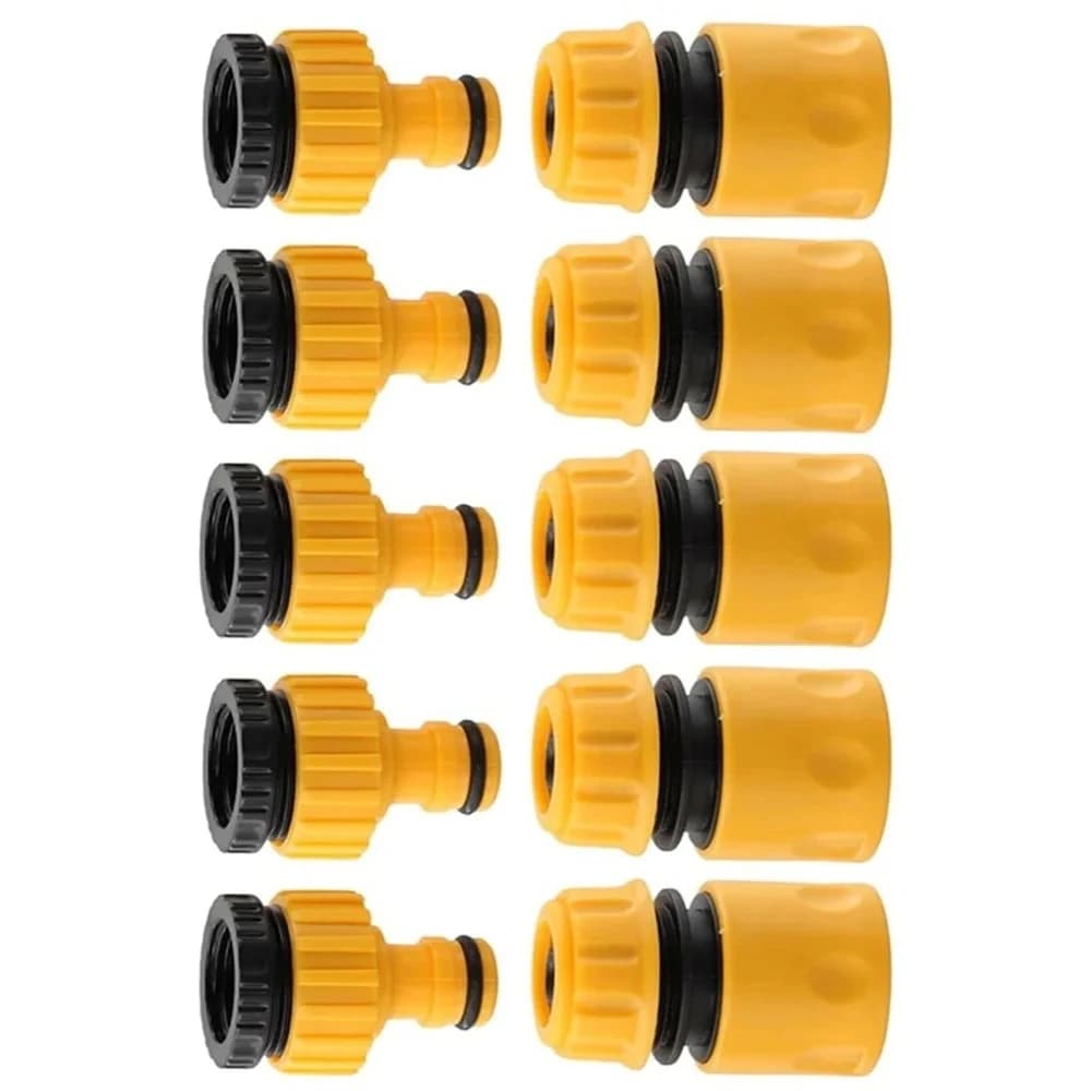 10 pezzi connettore rapido per tubo flessibile 3/4 e 1/2 pollici adattatore per rubinetto acqua set di connettori filettati per irrigazione da giardino lavaggio auto all'aperto