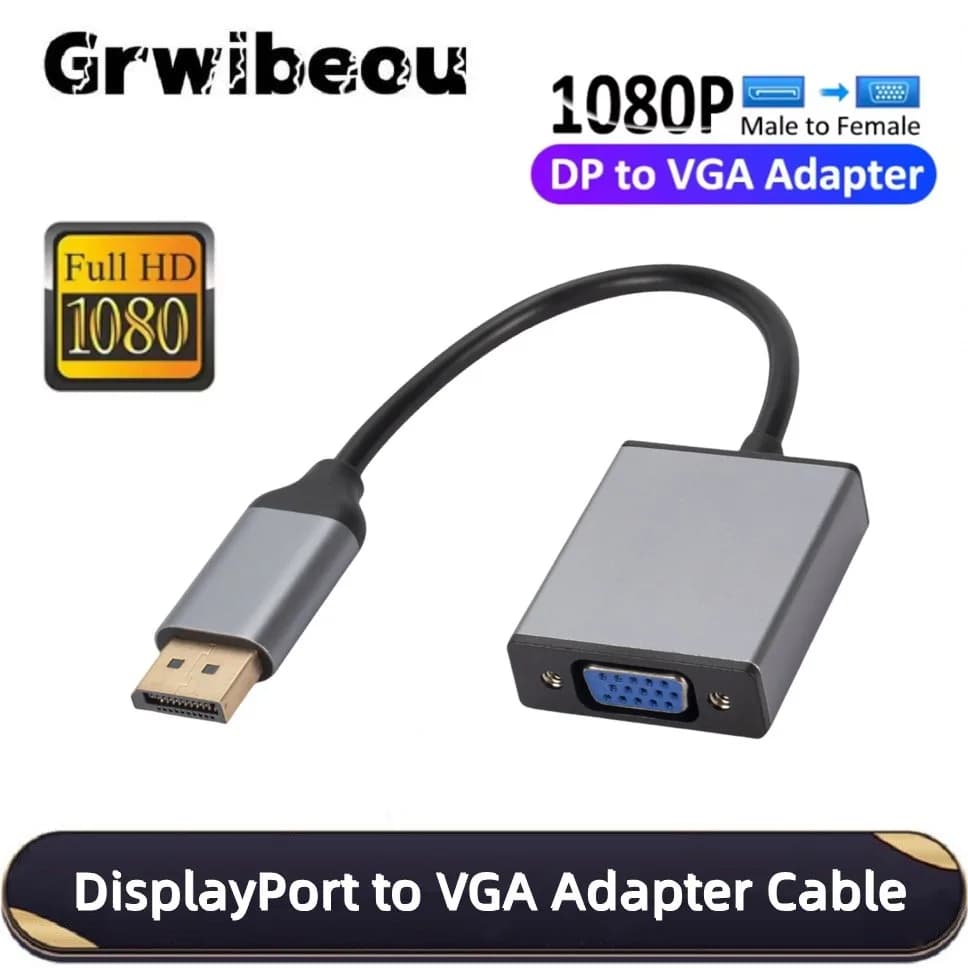 Cavo adattatore DisplayPort a VGA Convertitore DisplayPort DP a VGA Adattatore maschio-femmina 1080P per PC Laptop Monitor Proiettore