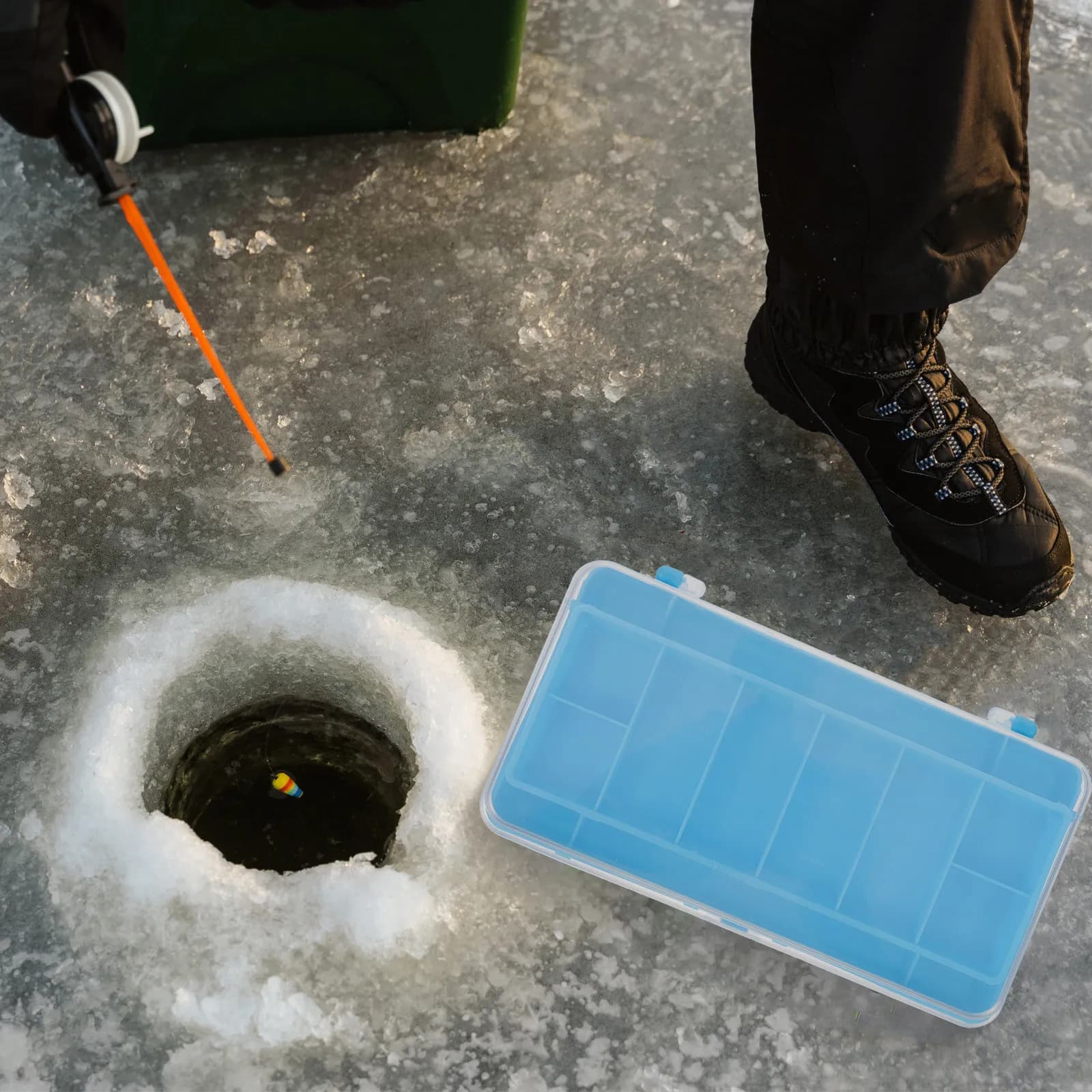 1 pz Scatola Porta Attrezzatura da Pesca 36 Scomparti, Custodia Portatile per Esche in PP Resistente per Ami, Esche e Accessori per la Pesca all'Aperto
