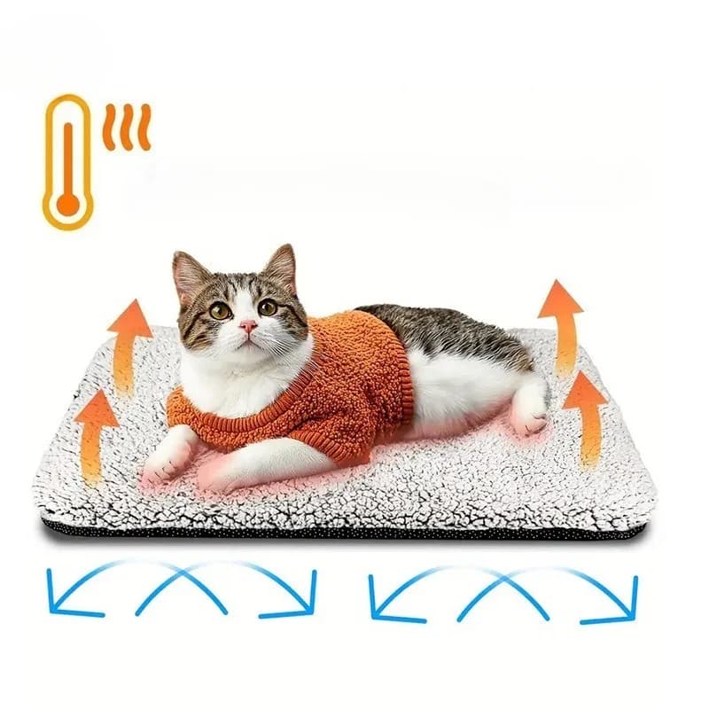 1PC Self-Heating Pet Pads Blanket Puppy Pad Warm Cushion Mat for Cats Dogs Washable Pets Thermal Body Heat Reflecting Core Pad