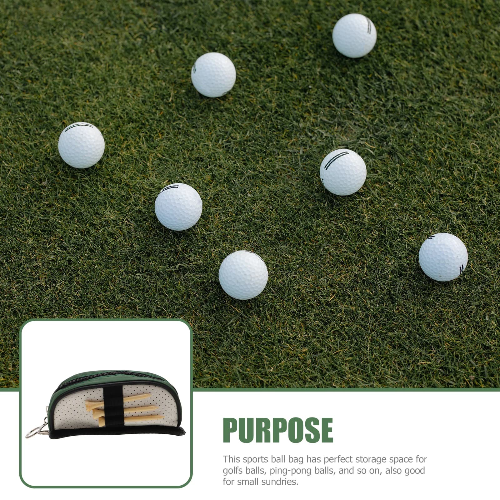 Borsa da golf portatile per palline da tennis, custodia per palline da tennis, per sport all'aria aperta, palestra, escursionismo, spiaggia, lavaggio, leggera e resistente