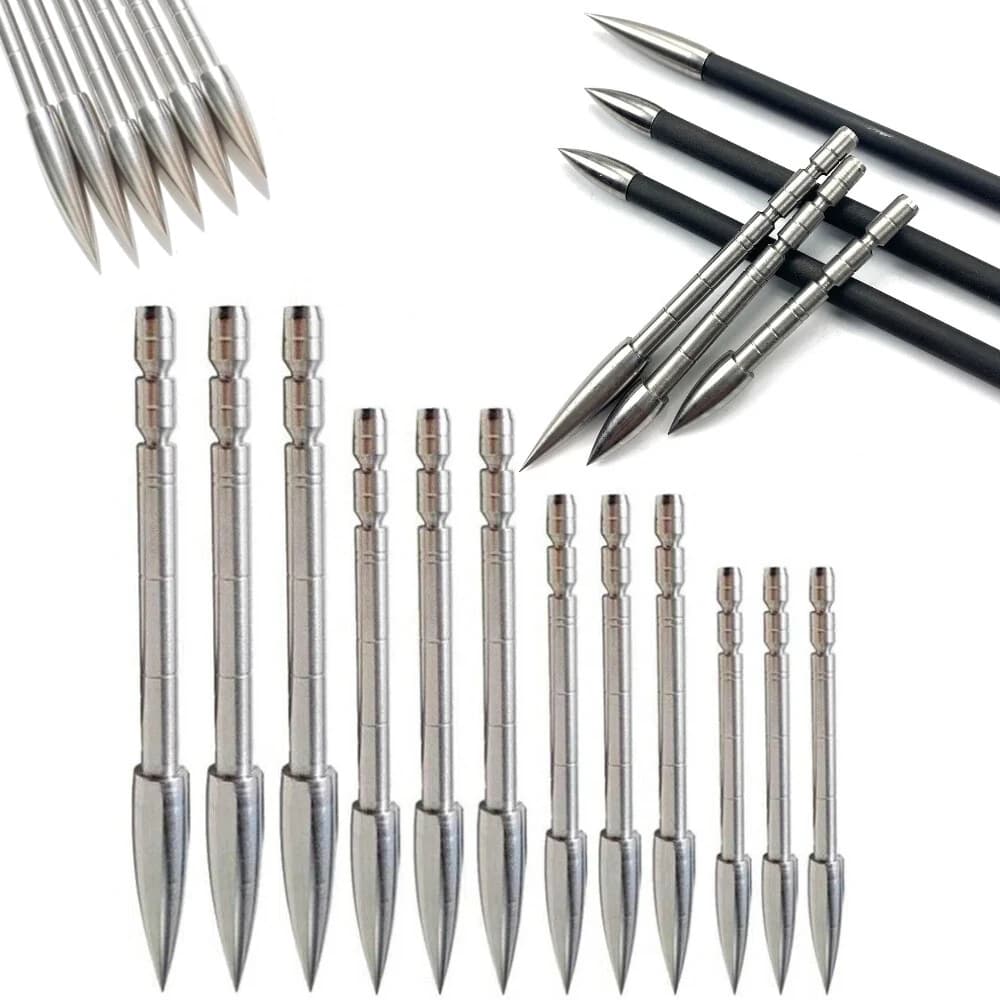 12 pezzi Tiro con l'arco Broadhead 120/150Gr ID4.2mm Punte di freccia Punti bersaglio Caccia con l'arco