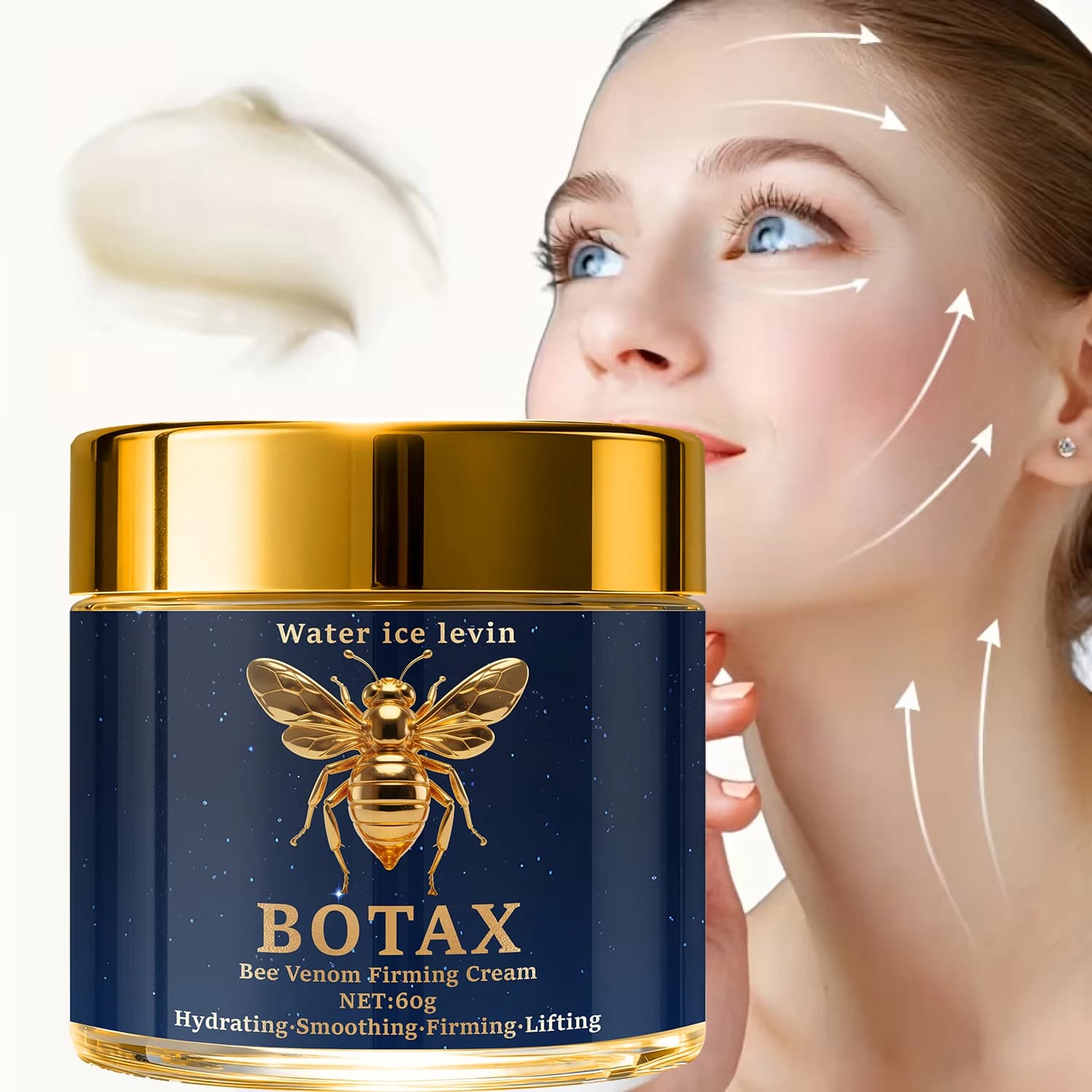 BOTAX Bee Poisoning Cream with Hyaluronic Acid and Retinol for Hydratation and Lifting, All Skin Types, Day and Night Use