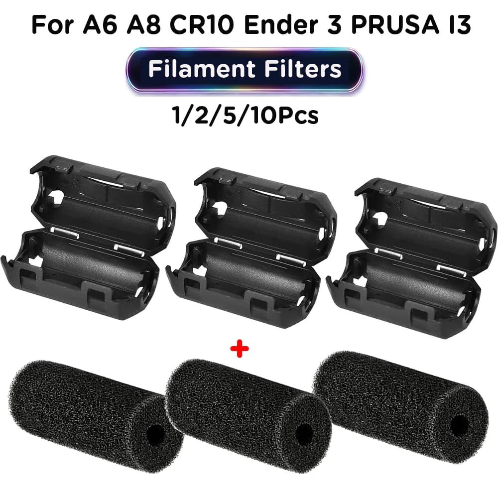 Filament Filters Dust Removal Flame Foam Cleaner Blocks For A6 A8 CR10 Ender 3 PRUSA I3 PLA ABS PETG Filament 3D Printer Parts