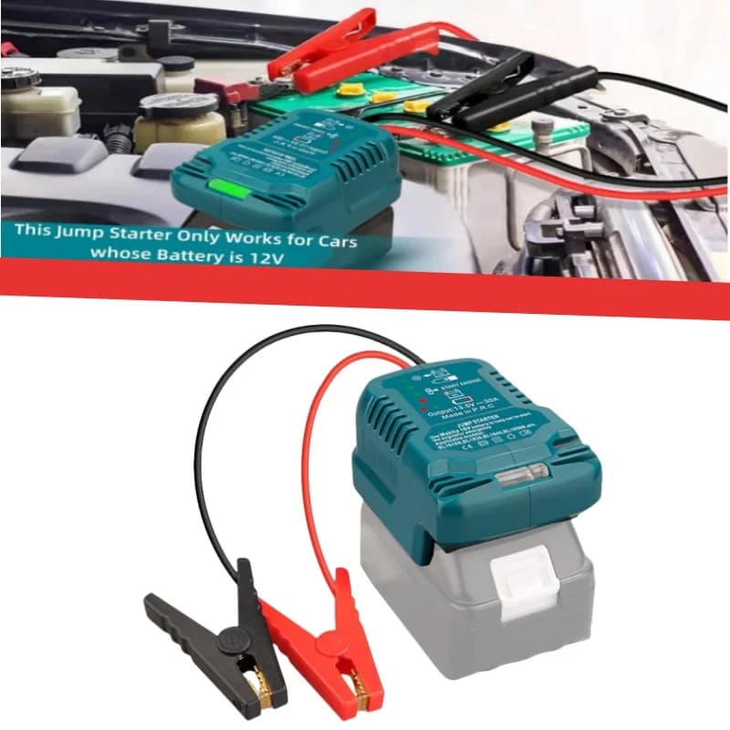 Adattatore cavo ponticello batteria per Makita 18V Auto Car Jump Starter Cavo booster Strumento di avviamento di emergenza per impieghi gravosi