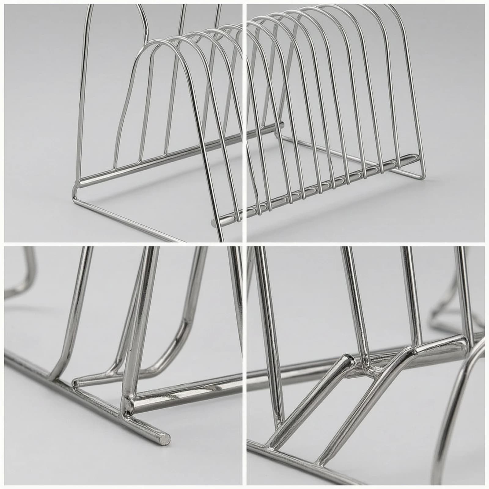 Album Holder with 10 Slots Metal Wire Album Holder with Slots Album Display Rack Stainless Steel Vinyl Storage Rack Desktop