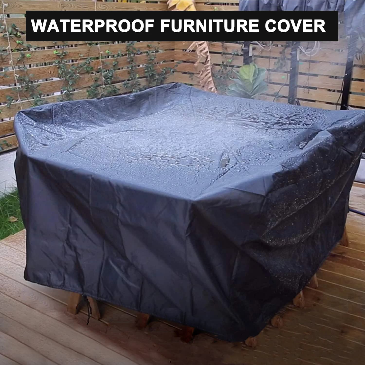 Multiple Size Outdoor Furniture Cover Sofa Chair Table Cover Garden Rain Snow Dust Covers Waterproof patio cover Grey Black