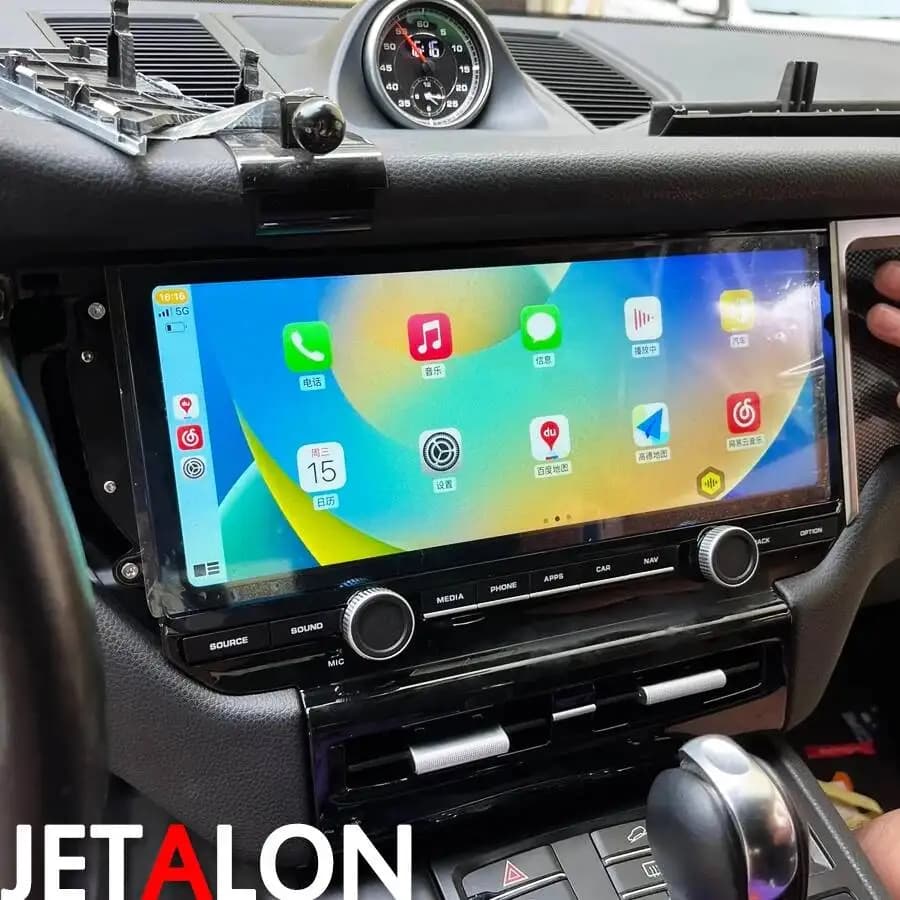 Lettore video multimediale Autoradio Android 14 da 12,3 pollici con GPS CarPlay per Porsche Macan 2010-2015 Stereo per auto con schermo 1920 * 720