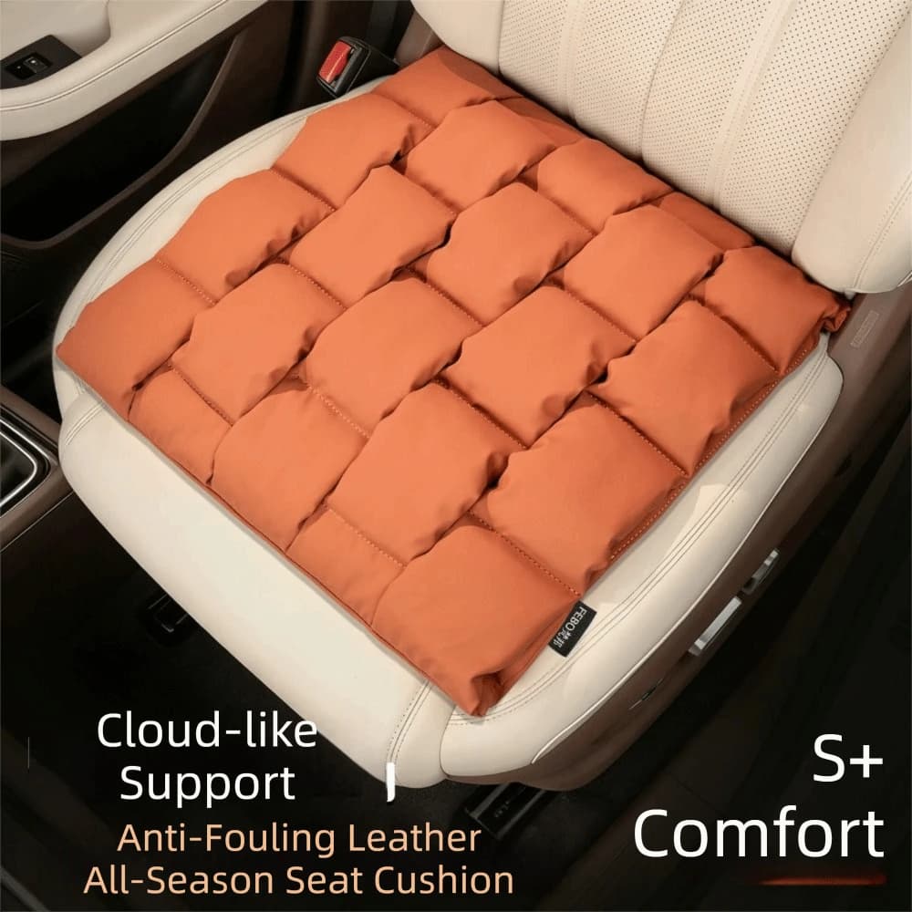 Cuscino per Sedile Auto 2026 in Pelle PU di Lusso con Memory Foam, Universale per Tutte le Stagioni, Cuscino Premium per Interni Auto