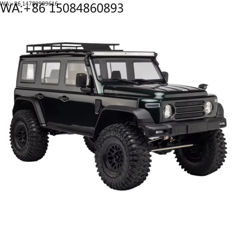 1/8 4WD RC Off Road Crawler Truck, CNC Shock Absorbers Licensed Body LED Headlight All Terrain Remote Hobby Vehicle