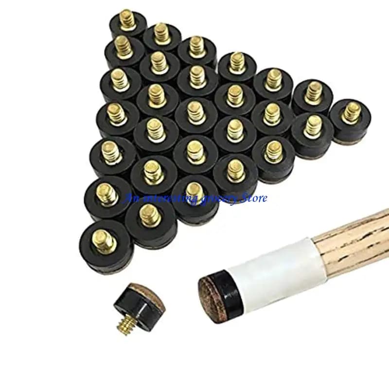 652D 10Pcs Screw-on Pool Cue Tip Replacement Snooker Billiard Spare Part Screws