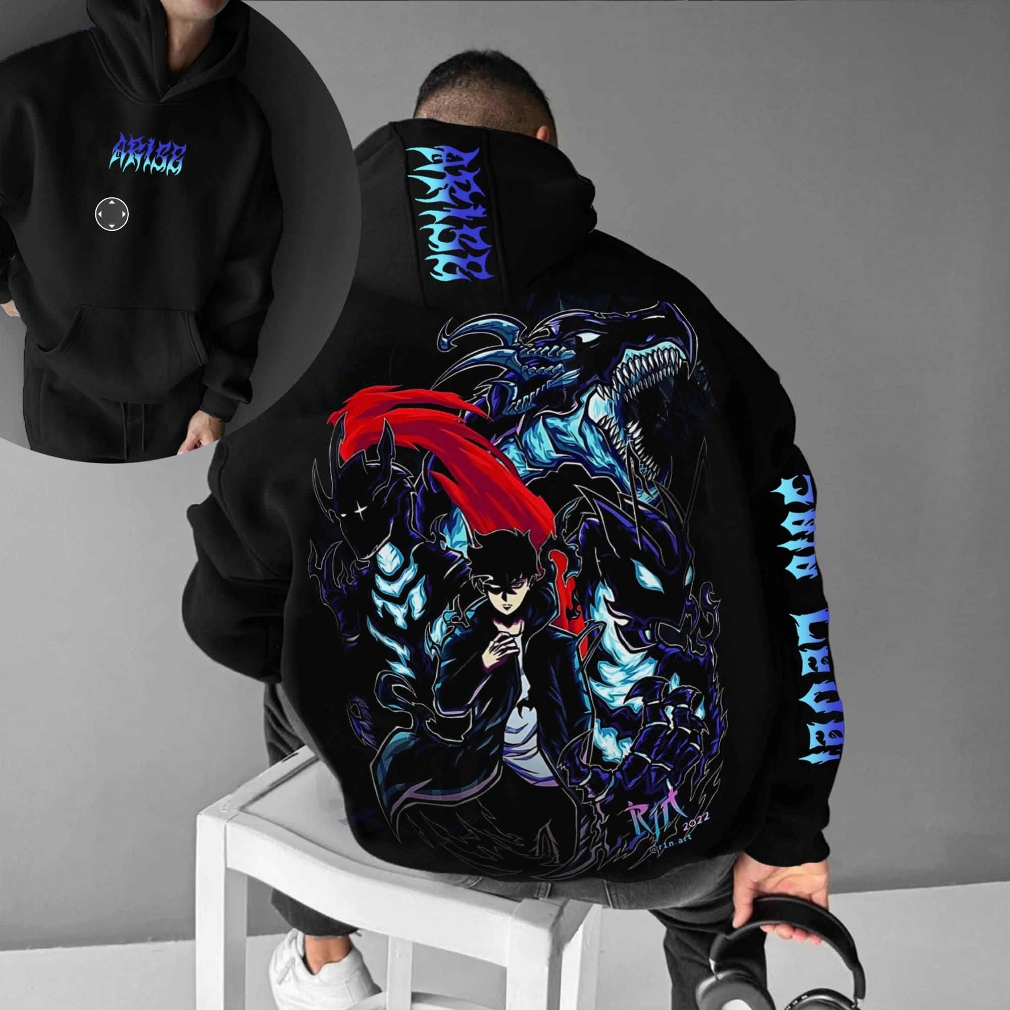 Solo Liveling Hot Blood Anime Print T-shirt, felpa con cappuccio, pantaloncini e pantaloni sportivi da strada alla moda estiva da donna da uomo