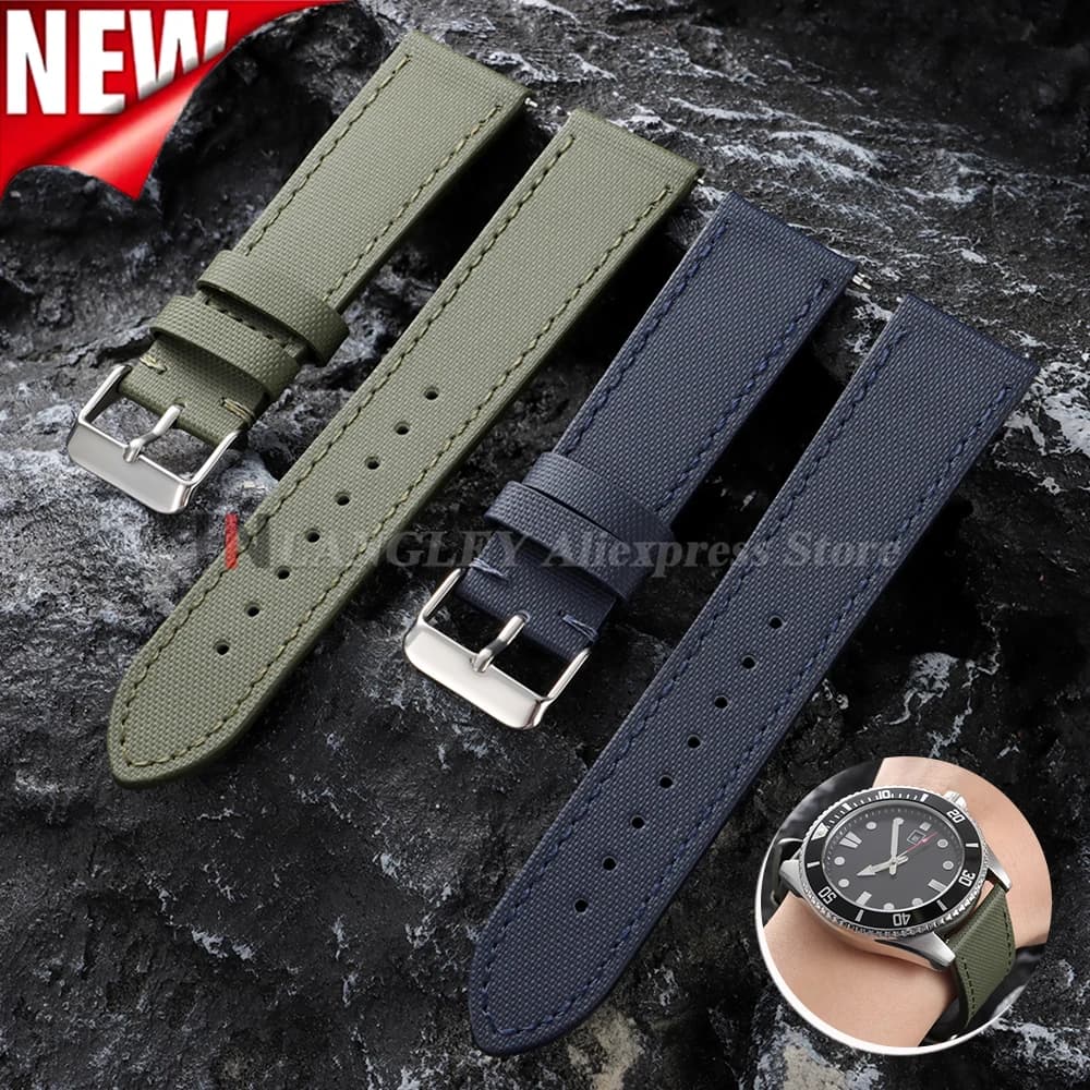 Cinturino per Orologio in Tela Impermeabile, Cinturino in Nylon Premium Durevole a Sgancio Rapido, 20mm 22mm per Seiko e Blancpain