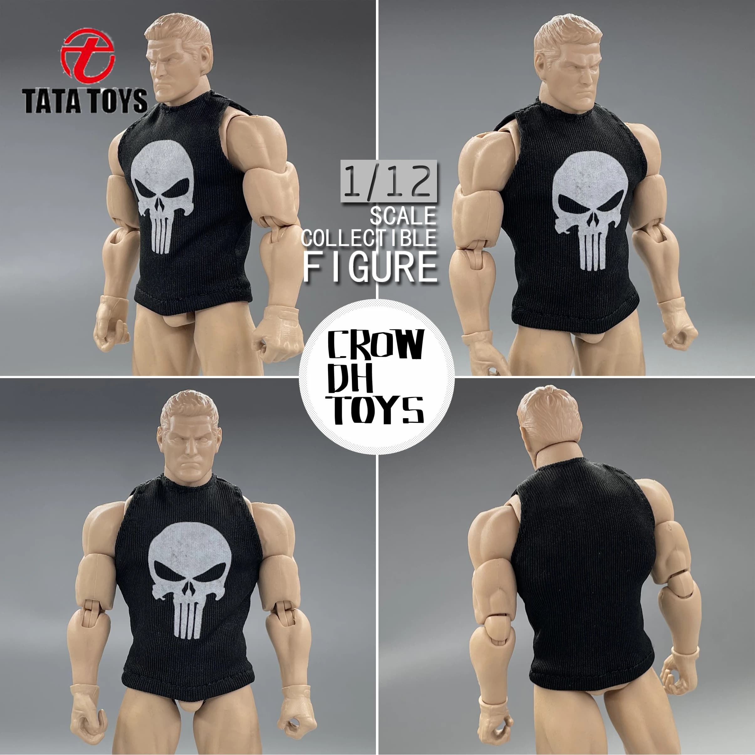 GWToys VTOYS 1/12 vestiti maschili in scala gilet modello corpo forte