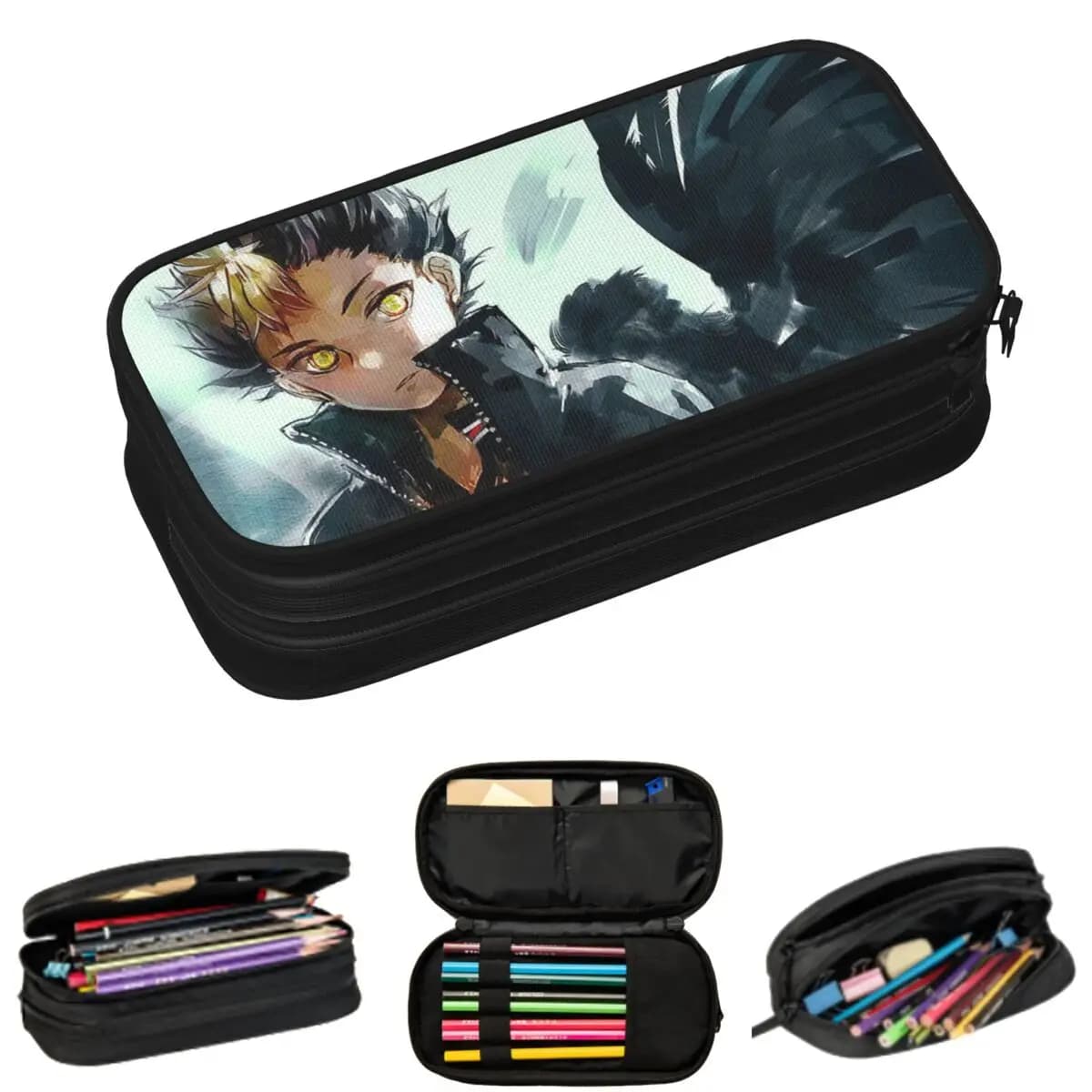 Astuccio Haikyuu Nishinoya Yuu, Anime Giapponese, per Studenti, Regalo, Portapenne, Borsa per Matite, Grande Capacità
