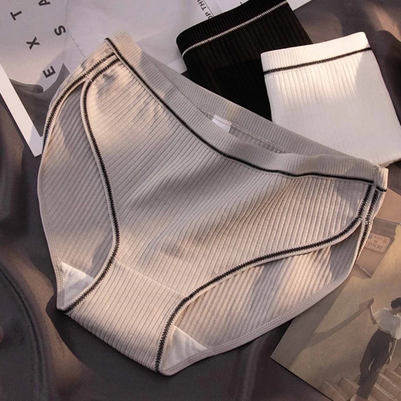 Women's Underwear Cotton Mutches Mid Waist Slips M-XL Breathable Waistless Breathable Waist Lingerie Gentle Women's Leather