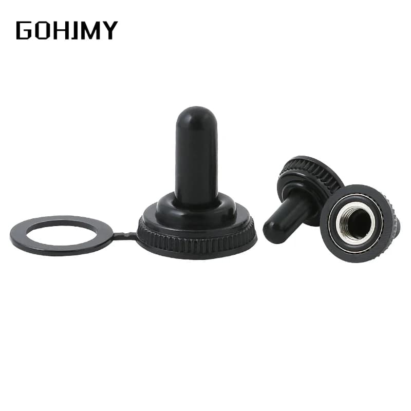 10PCS 12MM 6MM lever switch waterproof rubber resistance cover dust cap boot black telon