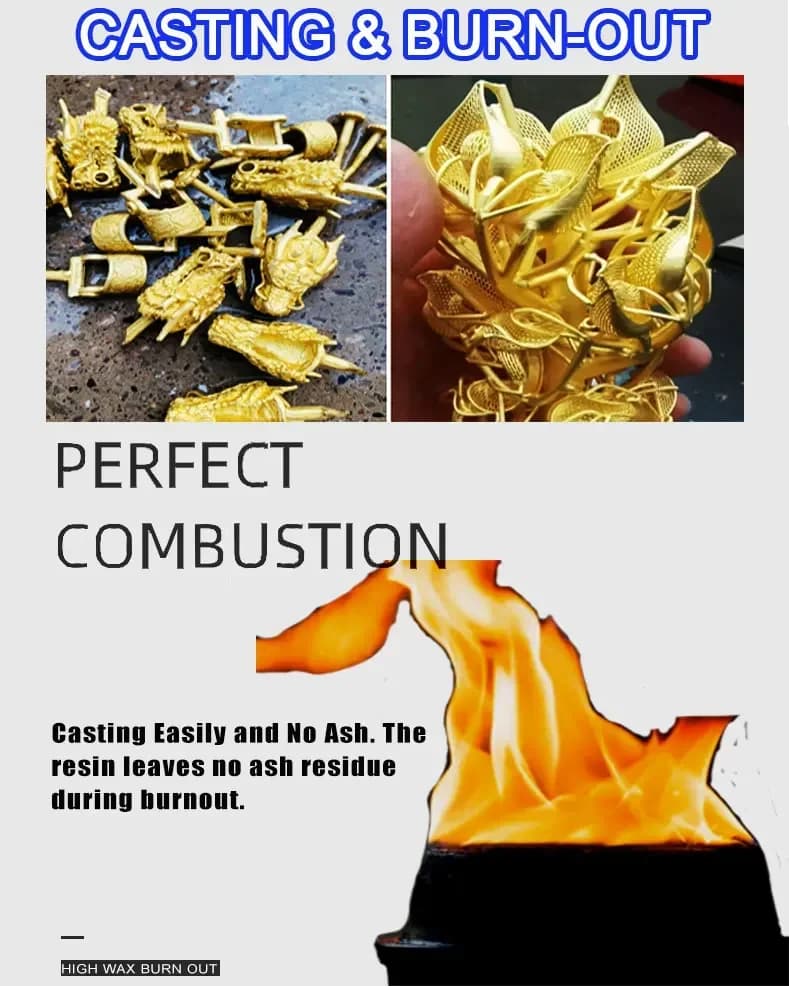 Professionale 500g/1000g 3D Alta Cera UV Polimerizzazione Resina Liquida 405nm LCD DLP Stampante Resina Stampa 3D per Modelli di Gioielli Casting