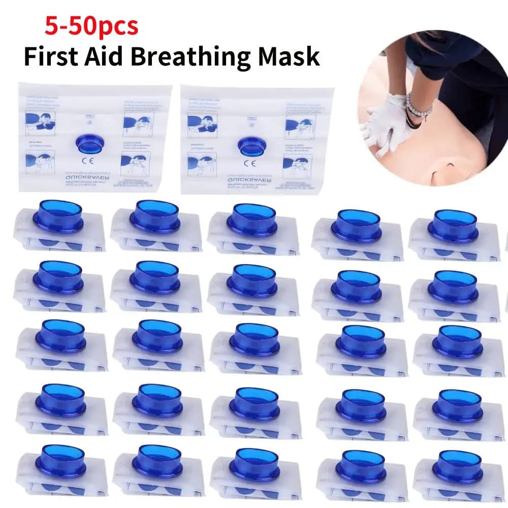 Maschera Respiratoria Monouso per Primo Soccorso, Protezione Facciale per RCP Bocca a Bocca, Maschera per Respirazione Artificiale, Soccorso d'Emergenza
