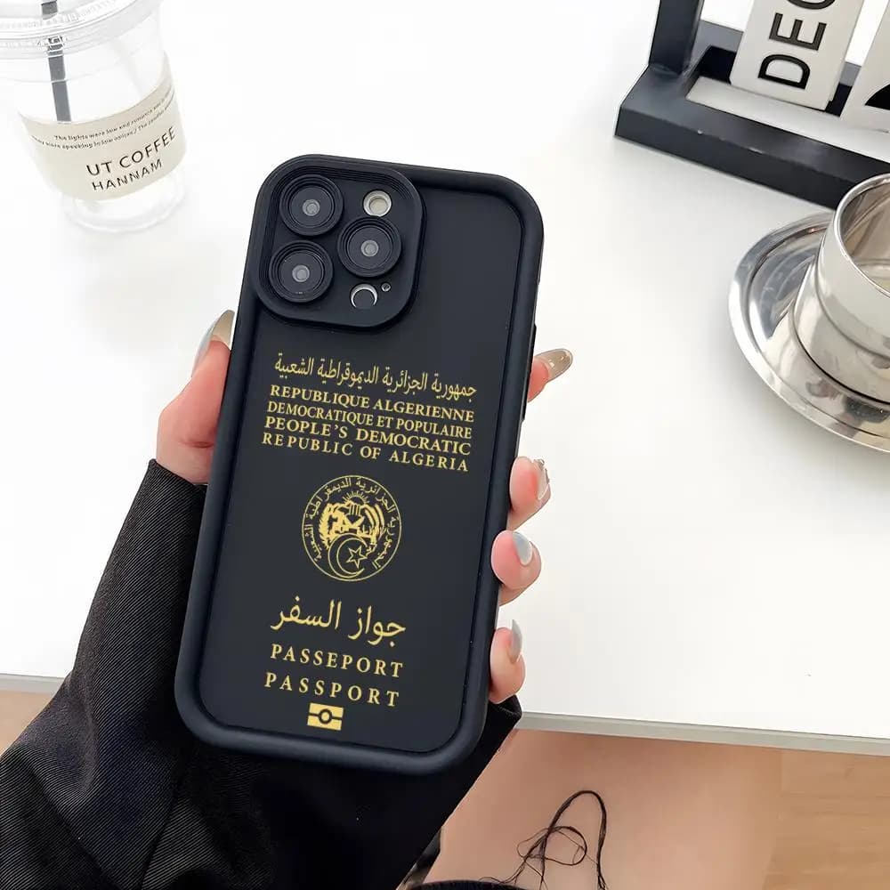 Algeria Passport Phone Case Soft Silicone For IPhone 17 16 15 14 13 12 Mini 11 Pro Max Plus Camera Lens Protection Cover