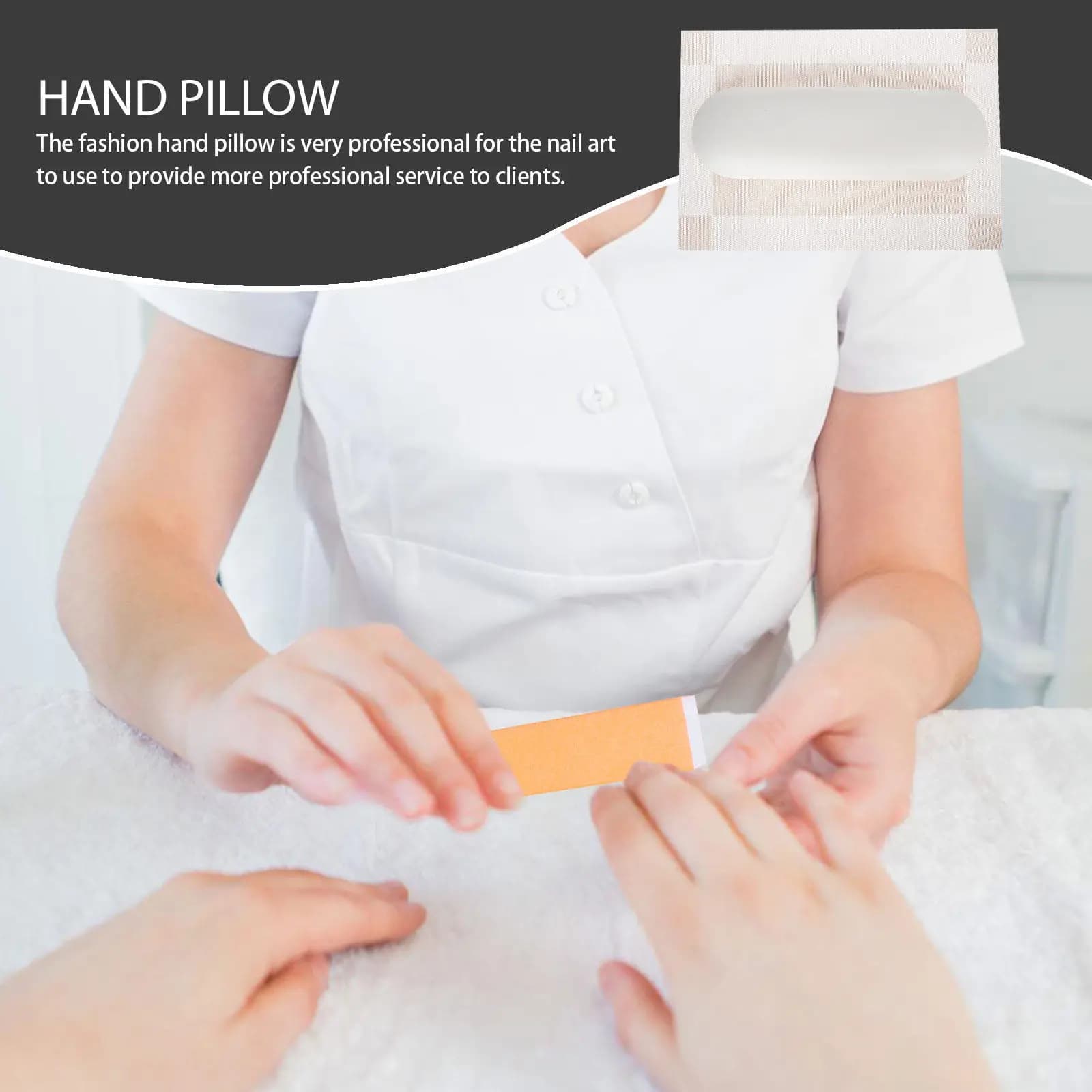 1Set Professional Manicure Hand Rest Pillow for Nail Salon and Home Use Soft Natural Fabric Wrist Support Cushion Nail Art Hand