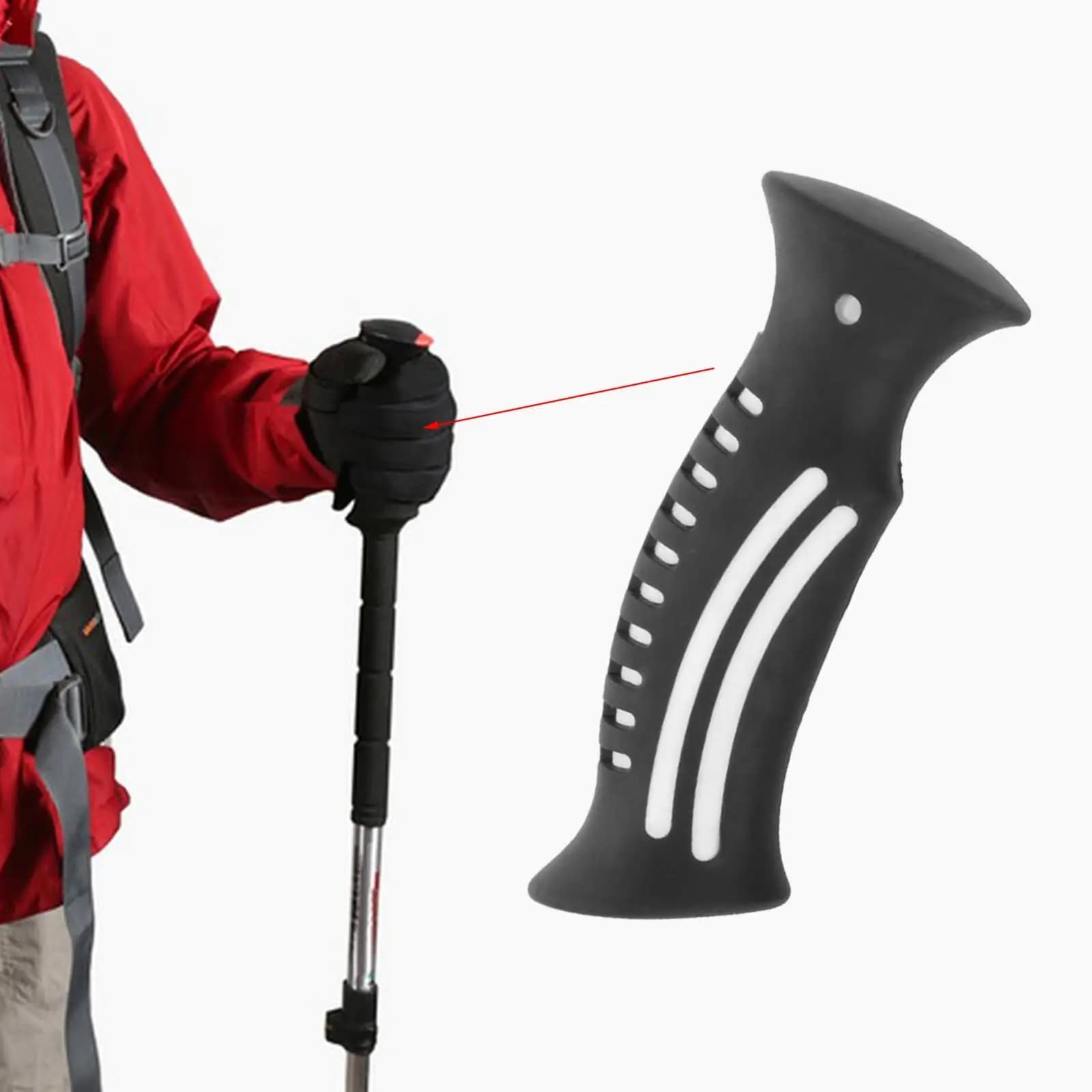Trekking rod handle for 18 mm rod attachment Alpenstock handle for grip