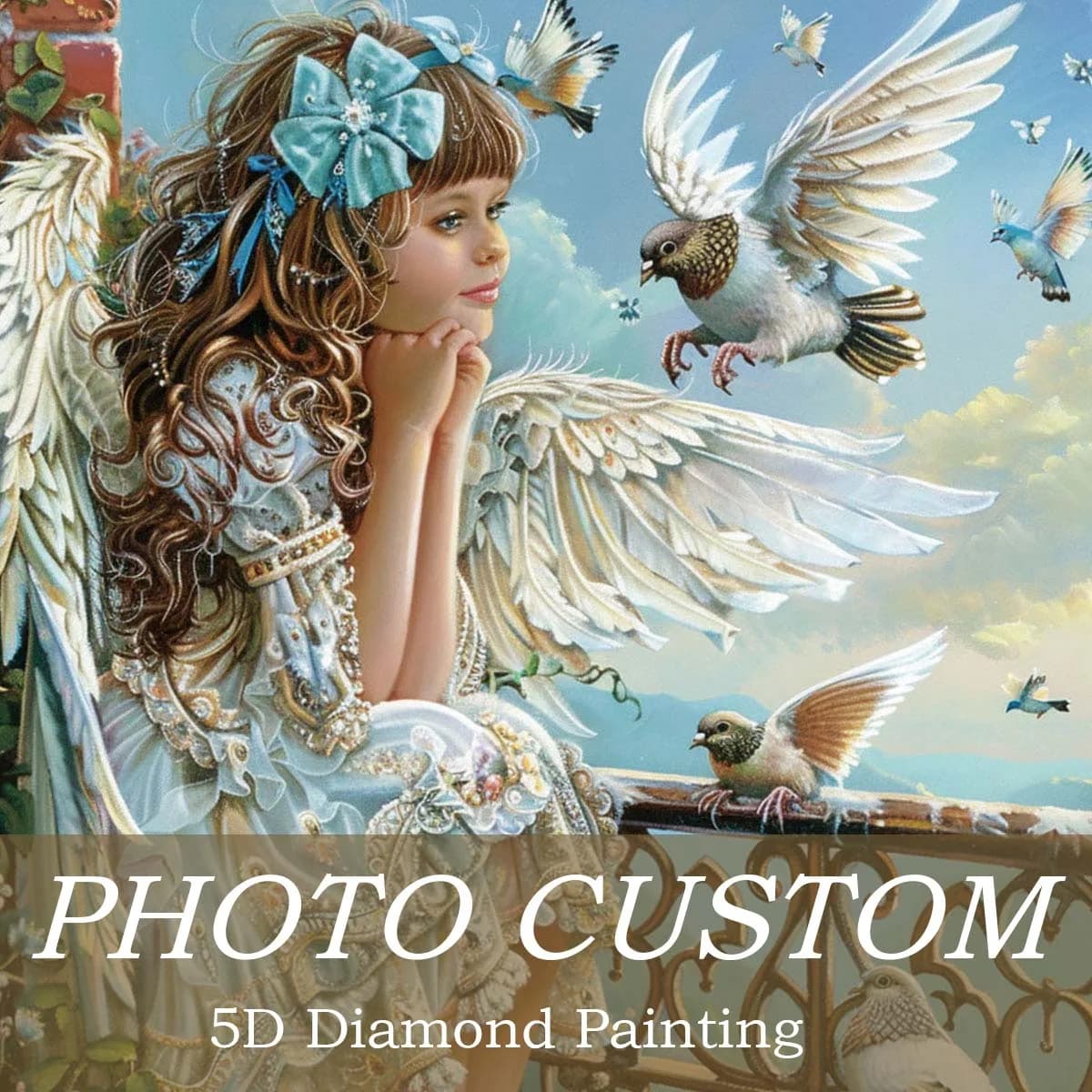 Customized 50*70cm/19.7*27.5in Personalized 5D DIY Diamond Art Painting For Adults, Custom Digital Painting Kit, Customized